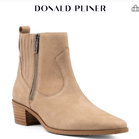 Donald J. Pliner Shoes - Donald J. Pliner Tan Ankle Boots with Elastic Panels